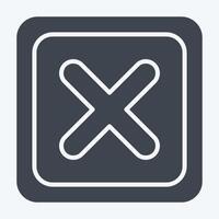 Icon Delete Button. related to Delete symbol. glyph style. simple design illustration vector