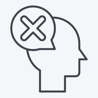 Icon Refuse. related to Delete symbol. line style. simple design illustration vector