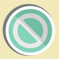 Sticker Cancel. related to Delete symbol. simple design illustration vector
