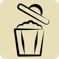 Icon Waste. related to Delete symbol. hand drawn style. simple design illustration vector