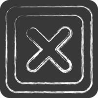 Icon Delete Button. related to Delete symbol. chalk Style. simple design illustration vector