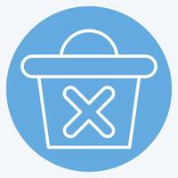 Icon Delete. related to Delete symbol. blue eyes style. simple design illustration vector