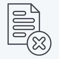 Icon Eliminate. related to Delete symbol. line style. simple design illustration vector