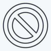 Icon Cancel. related to Delete symbol. line style. simple design illustration vector