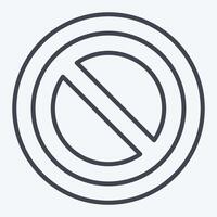 Icon Cancel. related to Delete symbol. line style. simple design illustration vector