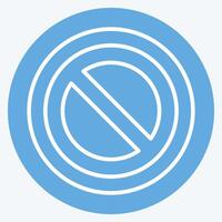 Icon Cancel. related to Delete symbol. blue eyes style. simple design illustration vector