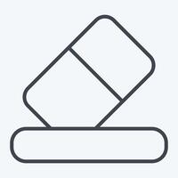 Icon Erase. related to Delete symbol. line style. simple design illustration vector