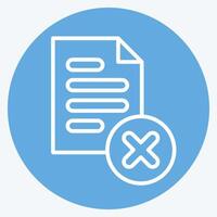 Icon Eliminate. related to Delete symbol. blue eyes style. simple design illustration vector