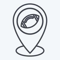 Icon Place Holder. related to Rugby symbol. line style. simple design illustration vector