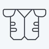 Icon Armour. related to Rugby symbol. line style. simple design illustration vector