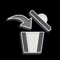 Icon Dispose. related to Delete symbol. glossy style. simple design illustration vector