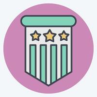 Icon Insignia. related to America symbol. color mate style. simple design illustration vector