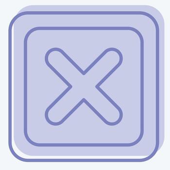 icono Eliminar botón. relacionado a Eliminar símbolo. dos tono estilo. sencillo diseño ilustración vector