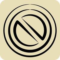 Icon Cancel. related to Delete symbol. hand drawn style. simple design illustration vector