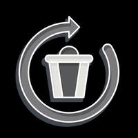 Icon Deleting. related to Delete symbol. glossy style. simple design illustration vector