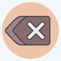 Icon Remove. related to Delete symbol. color mate style. simple design illustration vector