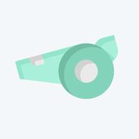 Icon Whistle. related to Rugby symbol. flat style. simple design illustration vector