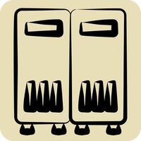 Icon Lockers. related to Rugby symbol. hand drawn style. simple design illustration vector