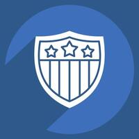 Icon Emblem. related to America symbol. long shadow style. simple design illustration vector