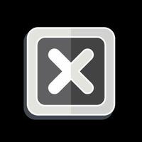 Icon Delete Button. related to Delete symbol. glossy style. simple design illustration vector