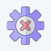 Icon Error. related to Delete symbol. doodle style. simple design illustration vector