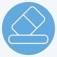 Icon Erase. related to Delete symbol. blue eyes style. simple design illustration vector