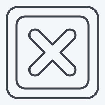 icono Eliminar botón. relacionado a Eliminar símbolo. línea estilo. sencillo diseño ilustración vector