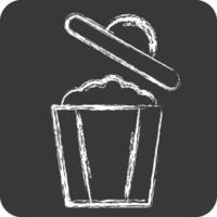 Icon Waste. related to Delete symbol. chalk Style. simple design illustration vector