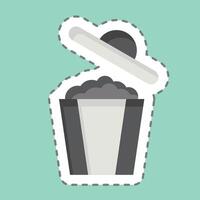 Sticker line cut Waste. related to Delete symbol. simple design illustration vector