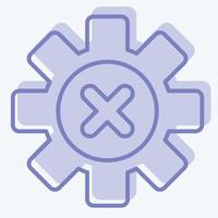 Icon Error. related to Delete symbol. two tone style. simple design illustration vector