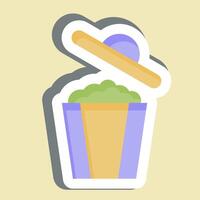 Sticker Waste. related to Delete symbol. simple design illustration vector