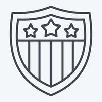 Icon Emblem. related to America symbol. line style. simple design illustration vector