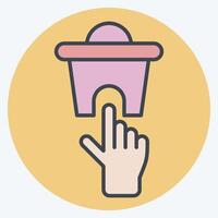 Icon Delete 2. related to Delete symbol. color mate style. simple design illustration vector