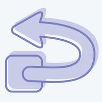 Icon Undo. related to Delete symbol. two tone style. simple design illustration vector