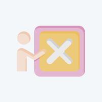 Icon Dismiss. related to Delete symbol. flat style. simple design illustration vector