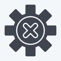 Icon Error. related to Delete symbol. glyph style. simple design illustration vector