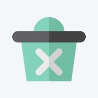 Icon Delete. related to Delete symbol. flat style. simple design illustration vector