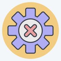 Icon Error. related to Delete symbol. color mate style. simple design illustration vector