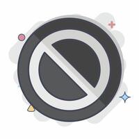 Icon Cancel. related to Delete symbol. comic style. simple design illustration vector