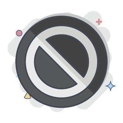 Icon Cancel. related to Delete symbol. comic style. simple design illustration