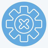 Icon Error. related to Delete symbol. blue eyes style. simple design illustration vector