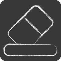 Icon Erase. related to Delete symbol. chalk Style. simple design illustration vector