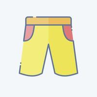 icono bermudas. relacionado a rugby símbolo. garabatear estilo. sencillo diseño ilustración vector