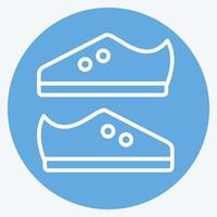 Icon Boots. related to Rugby symbol. blue eyes style. simple design illustration vector