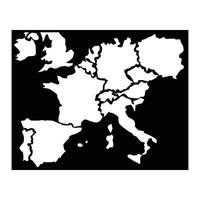 european continent map icon illustration symbol design vector