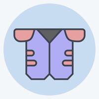 Icon Armour. related to Rugby symbol. color mate style. simple design illustration vector