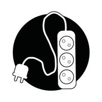 electrical terminal plug icon illustration symbol design vector