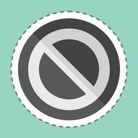 Sticker line cut Cancel. related to Delete symbol. simple design illustration vector