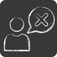 Icon Wrong. related to Delete symbol. chalk Style. simple design illustration vector