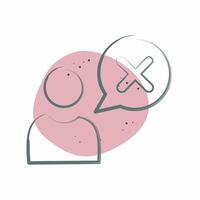 Icon Wrong. related to Delete symbol. Color Spot Style. simple design illustration vector